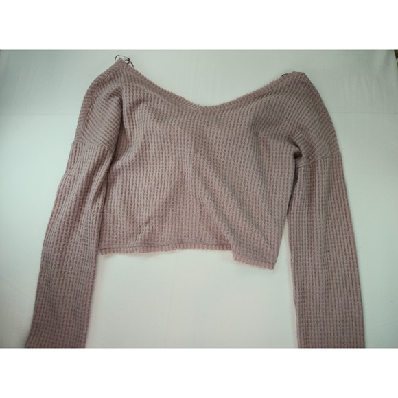 Urban Outfitters Out From Under Twist Front Thermal Top Pink L Cozy Y2K Cottage - Picture 7 of 14
